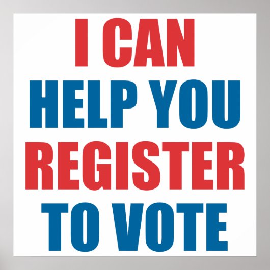 POSTER JE PEUX VOUS AIDER À VOTER. (Devant)