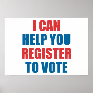 POSTER JE PEUX VOUS AIDER À VOUS ENREGISTRER POUR VOTER