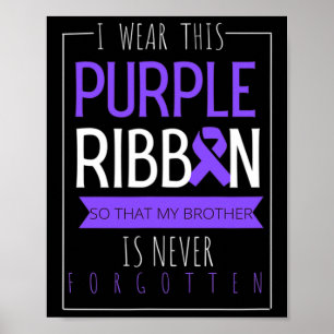 Poster Je Porte Ce Ruban Violet Pour Mon Frère Overdose