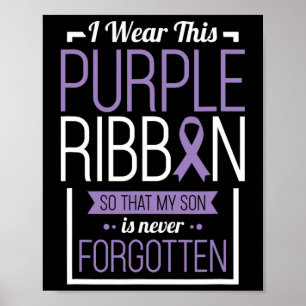 Poster Je Porte Ce Ruban Violet Surdose Jour G