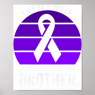 Poster Je Porte Conscience De L'Overdose Violet Ribbon Co