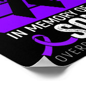 Poster Je Porte Conscience De L'Overdose Violet Ribbon Un (Coin)