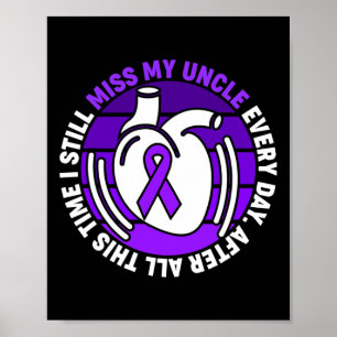 Poster Je Porte Conscience De L'Overdose Violet Ribbon Un
