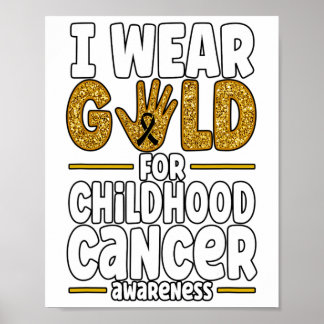 Poster Je porte de l'or pour la sensibilisation au cancer