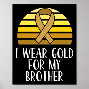 Poster Je porte de l'or pour mon frère Lauréat du cancer