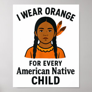 Poster Je Porte De L'Orange Pour Chaque Unité Amérindienn
