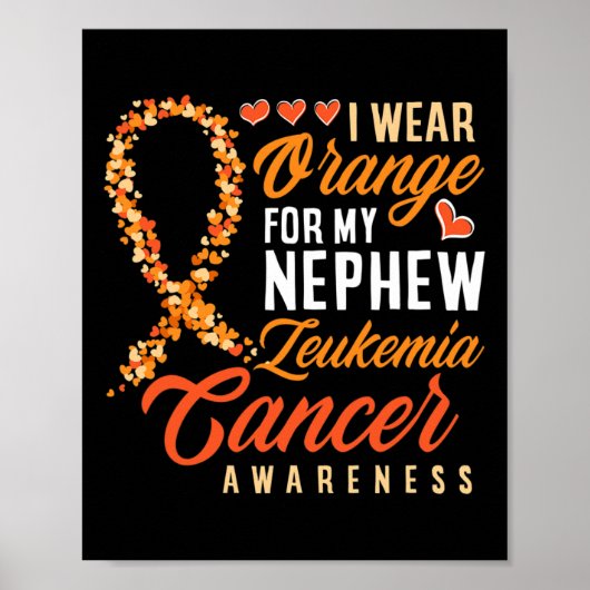 Poster Je Porte De L'Orange Pour Mon Décerné De La Leucém (Devant)