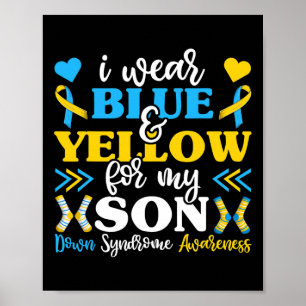 Poster Je porte du bleu et du jaune pour mon fils maman p