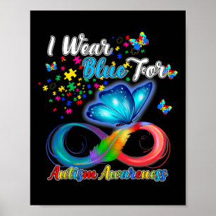 Poster Je Porte Du Bleu Pendant Le Mois De Sensibilisatio
