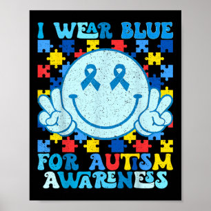 Poster Je Porte Du Bleu Pour Le Mois De La Sensibilisatio