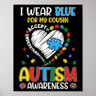 Poster Je porte du bleu pour ma cousine Sensibilisation à