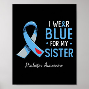 Poster Je Porte Du Bleu Pour Ma Soeur Mois De Sensibilisa