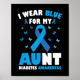 Poster Je Porte Du Bleu Pour Ma Tante Sensibilisation Au