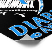 Poster Je Porte Du Bleu Pour Moi Sensibilisation Au Diabè (Coin)