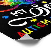 Poster Je Porte Du Bleu Pour Mon Fils Sensibilisation sur (Coin)