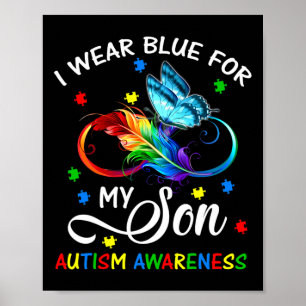 Poster Je Porte Du Bleu Pour Mon Fils Sensibilisation sur