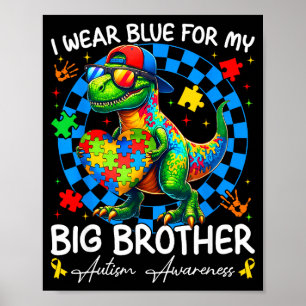 Poster Je porte du bleu pour mon grand frère Sensibilisat