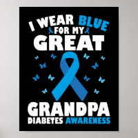 Je Porte Du Bleu Pour Mon Grand-Père Diabète De Ty