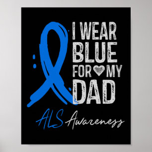 Poster Je Porte Du Bleu Pour Mon Père Aussi Confort Cadea