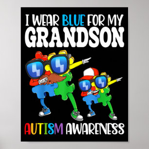 Poster Je porte du bleu pour mon petit-fils Sensibilisati
