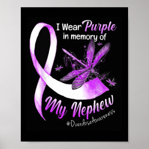 Poster Je Porte Du Purple En Mémoire De Mon Surdose Nephe