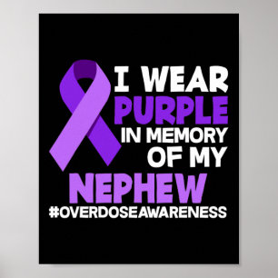 Poster Je Porte Du Purple En Mémoire De Mon Surdose Nephe