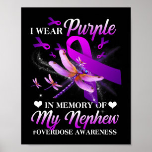 Poster Je Porte Du Purple En Mémoire De Mon Surdose Nephe