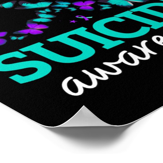 Poster Je Porte Du Purple Et Turquoise Pour Mon Frère Sui (Coin)