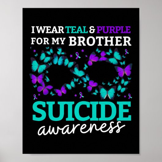 Poster Je Porte Du Purple Et Turquoise Pour Mon Frère Sui (Devant)