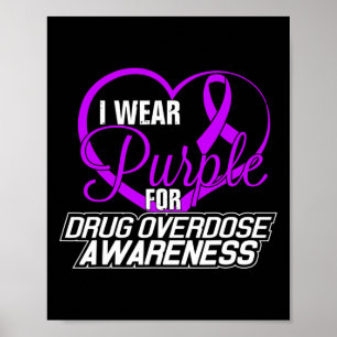Poster Je Porte Du Purple Pour La Sensibilisation À La Su