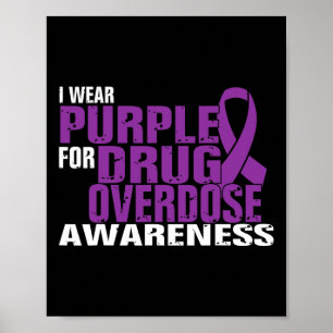 Poster Je Porte Du Purple Pour La Sensibilisation À La Su
