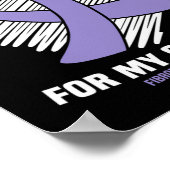 Poster Je Porte Du Purple Pour Mes Grand-Mères Fibromyalg (Coin)