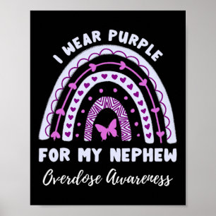 Poster Je Porte Du Purple Pour Mon Rai De Sensibilisation