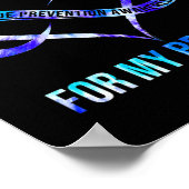 Poster Je Porte Du Purple Turquoise Pour La Prévention Du (Coin)