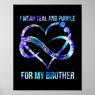 Poster Je Porte Du Purple Turquoise Pour La Prévention Du