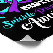 Poster Je Porte Du Purple Turquoise Pour La Prévention Su (Coin)