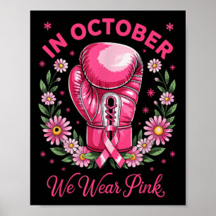 Poster Je porte du rose pour la sensibilisation au cancer