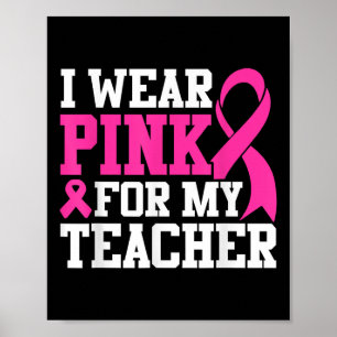 Poster Je porte du rose pour la sensibilisation au cancer