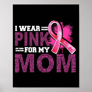 Poster Je Porte Du Rose Pour Ma Mère Soutien De Sensibili