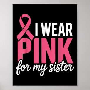 Poster Je Porte Du Rose Pour Ma Soeur Sensibilisation Au