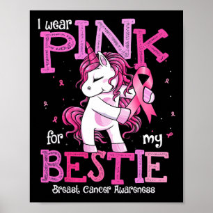Poster Je Porte Du Rose Pour Mon Chemise Bestiale Cancer