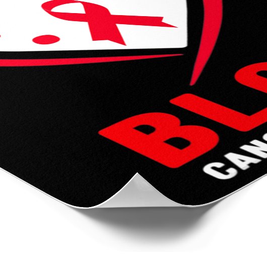 Poster Je Porte Du Rouge Pour Ma Sensibilisation Au Cance (Coin)