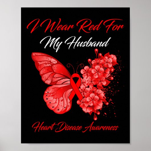 Poster Je Porte Du Rouge Pour Ma Sensibilisation Aux Mala (Devant)