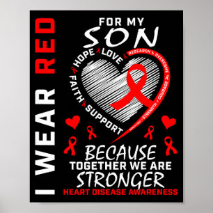 Poster Je porte du rouge pour mon fils Mois de sensibilis