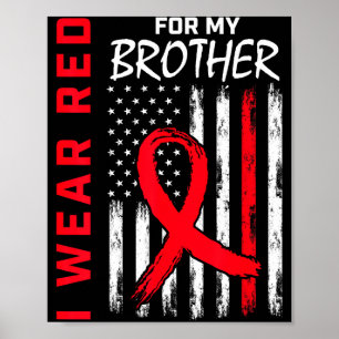 Poster Je Porte Du Rouge Pour Mon Frère Sensibilisation A