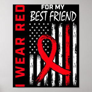 Poster Je Porte Du Rouge Pour Mon Meilleur Ami Sensibilis