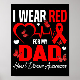 Poster Je Porte Du Rouge Pour Mon Père Sensibilisation à