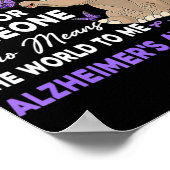 Poster Je Porte Du Ruban Purple Elephant mignon Alzheimer (Coin)