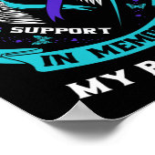 Poster Je Porte Du Ruban Turquoise Et Violet Par Sensibil (Coin)