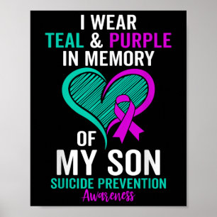 Poster Je porte du sarcelle et du violet en mémoire du su